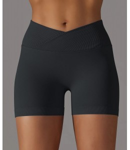 Шорти безшовні з V-подібним поясом SHORTS PUSH-UP Double model 46 (Black)